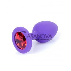Основное фото Анальная пробка Jewellery Red Crystal фиолетовая 7 см