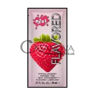 Основне фото Пробник лубриканта Wet Flavored Sexy Strawberry полуниця 10 мл