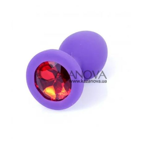 Основное фото Анальная пробка Jewellery Red Crystal фиолетовая 7 см