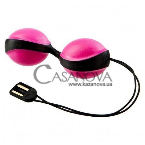 Основне фото Вагінальні кульки Vibratissimo DuoBalls рожеві з чорним