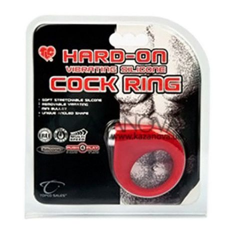 Основное фото Виброкольцо-стимулятор TLC Hard-on Vibrating Silicone Cock Ring красное