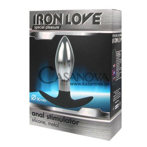 Основное фото Анальная пробка Iron Love IL-28006-SLV серебристая 9,6 см