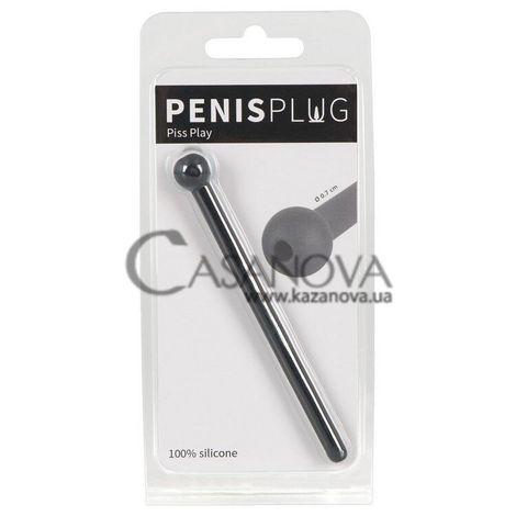 Основное фото Уретральный буж Penis Plug Piss Play чёрный 11,8 см