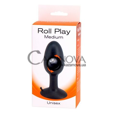 Основное фото Анальная пробка Roll Play Medium чёрная 10 см