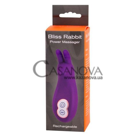 Основне фото Кліторальний вібратор Bliss Rabbit Power Massager Rechargeable пурпурний 11,5 см