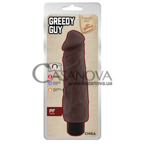 Основне фото Вібратор Greedy Guy темно-коричневий 24 см