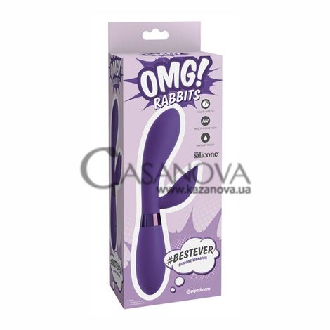 Основное фото Rabbit-вибратор Omg! Rabbits #Bestever фиолетовый 21 см