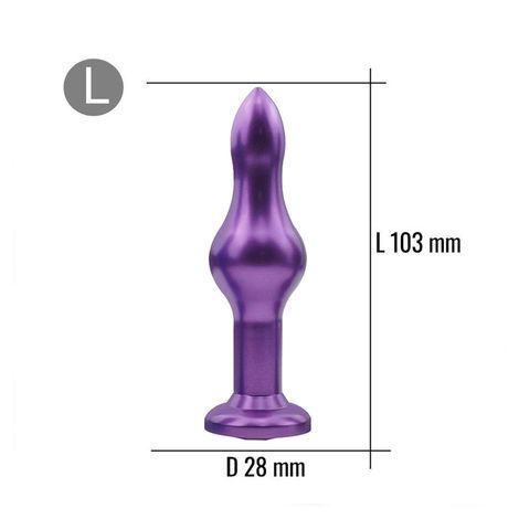 Основное фото Анальная пробка Anal Jewelry Plugs фиолетовая с красным кристаллом 10,3 см