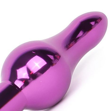 Основное фото Анальная пробка Anal Jewelry Plugs фиолетовая с красным кристаллом 10,3 см