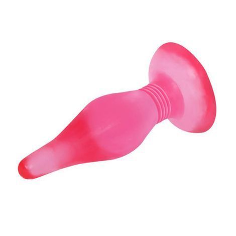 Основное фото Анальная пробка на присоске Butt Plug BI-017006 Pink розовая 14,5 см