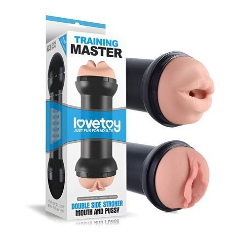 Основное фото Двухсторонний мастурбатор Lovetoy Training Master Double Side Stroker Mouth and Pussy телесный