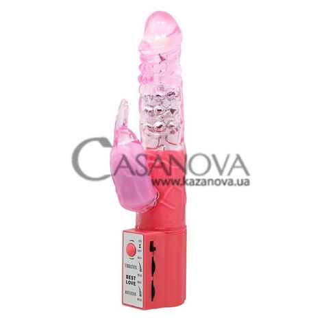 Основне фото Rabbit-вібратор із ротацією Lybaile Pretty Love Cute Baby Vibrator рожевий 21 см