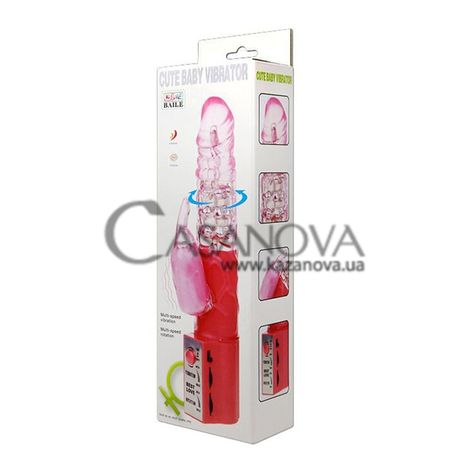 Основне фото Rabbit-вібратор із ротацією Lybaile Pretty Love Cute Baby Vibrator рожевий 21 см