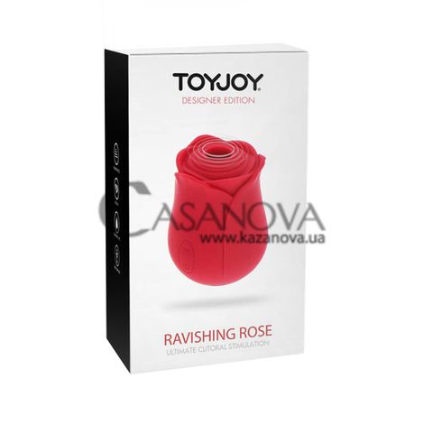 Основне фото Вакуумний стимулятор клітора Toy Joy Ravishing Rose червоний 7,5 см