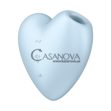 Основне фото Вакуумний стимулятор-серце з вібрацією Satisfyer Cutie Heart блакитний 7 см