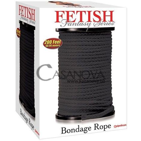 Основное фото Верёвка для бондажа Bondage Rope чёрная 61 м