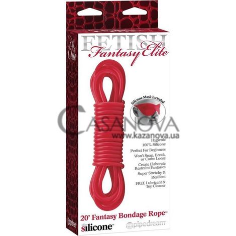 Основне фото Мотузка для бондажу Fantasy Bondage Rope червона 6 м