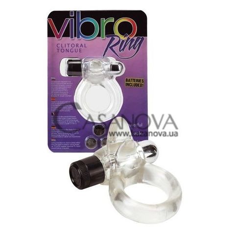 Основное фото Виброкольцо Vibro Ring Clitoral Tongue прозрачное