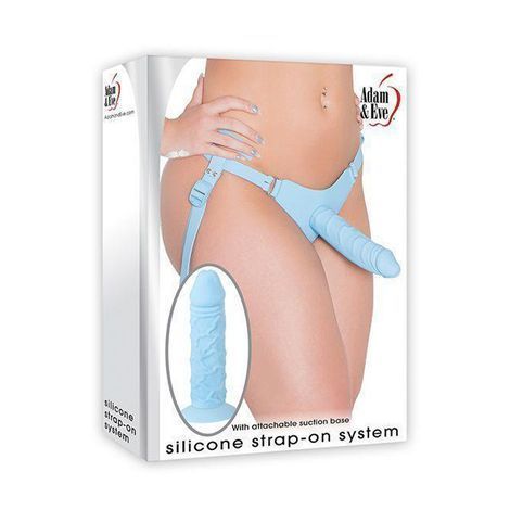 Основне фото Жіночий страпон Adam & Eva Strap-on System блакитний