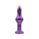 Дополнительное фото Анальная пробка Anal Jewelry Plugs фиолетовая с красным кристаллом 10,3 см