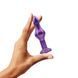 Дополнительное фото Анальная пробка Anal Jewelry Plugs фиолетовая с красным кристаллом 10,3 см