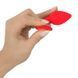 Дополнительное фото Силиконовая анальная пробка EGZO Silicone Red Round Plug S красная с бирюзовым кристаллом 7 см