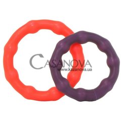 Основное фото Набор эрекционных колец Climax Rings Cock Ring Duo фиолетово-красный
