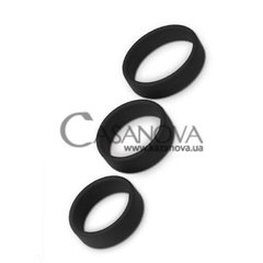 Основне фото Набір із 3 ерекційних кілець Power Plus Cock Ring Series Soft Silicone Pro Ring чорний