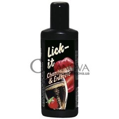 Основное фото Оральная смазка Lick-It шампанское и земляника 100 мл