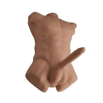 Основное фото Реалистичный фаллоимитатор с мужским торсом SilexD Apollo L Male Torso мулатный 17,8 см