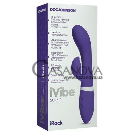 Основне фото Rabbit-вібратор Doc Johnson iVibe Select iRock фіолетовий 20,3 см