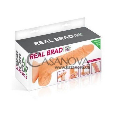 Основное фото Фаллоимитатор с подвижной крайней плотью Real Body Real Brad телесный 23,5 см