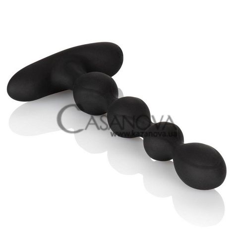 Основное фото Анальные бусы с вибрацией Eclipse Slender Beads чёрные 17,8 см