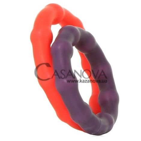 Основное фото Набор эрекционных колец Climax Rings Cock Ring Duo фиолетово-красный