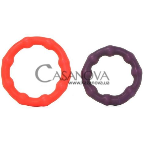 Основне фото Набір ерекційних кілець Climax Rings Cock Ring Duo фіолетово-червоний