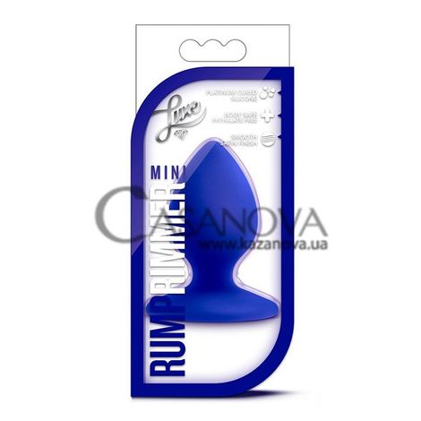 Основное фото Анальная пробка Luxe Rump Rimmer Mini синяя 6,3 см