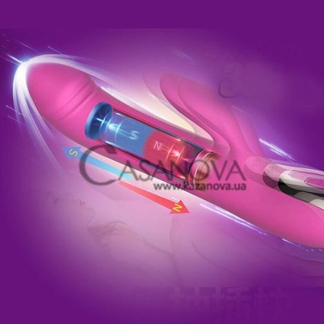 Основное фото Rabbit-вибратор с подогревом Leten Automatical Thrusting Vibrator розовый 20 см
