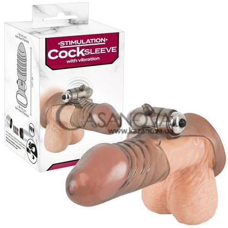 Основное фото Вибронасадка Stimulation Cock Sleeve прозрачная 15 см