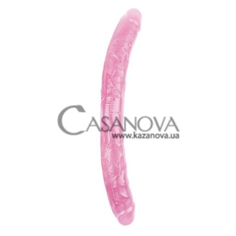 Основне фото Двосторонній фалоімітатор Hi-Rubber Born To Create Pleasure 18 Inch рожевий 46 см