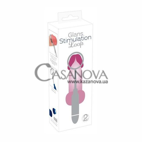 Основное фото Вибростимулятор для головки пениса Glans Stimulation Loop серебристо-синий 19,1 см