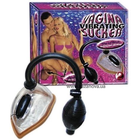 Основное фото Вакуумная помпа с вибрацией для вагины Vagina Sucker прозрачная