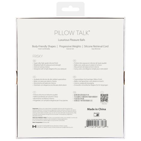 Основное фото Вагинальные шарики Frisky Pillow Talk розовые