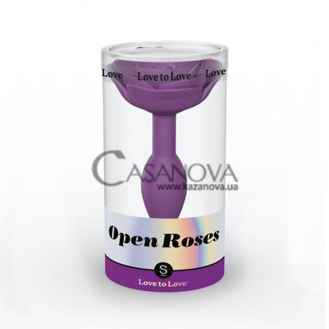 Основне фото Анальна пробка Love To Love Open Roses S Size фіолетова 11,5 см