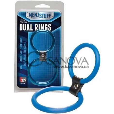 Основное фото Двойное эрекционное кольцо Menz Stuff Dual Rings синее