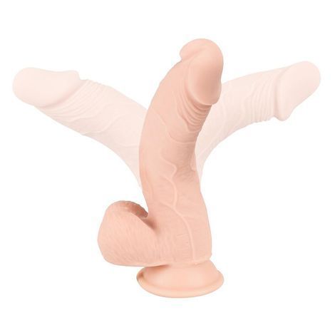 Основне фото Фалоімітатор на присосці Nature Skin Medium Bendable Dildo тілесний 24 см