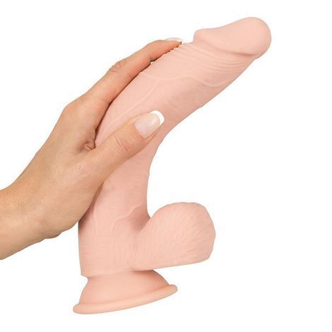Основне фото Фалоімітатор на присосці Nature Skin Medium Bendable Dildo тілесний 24 см