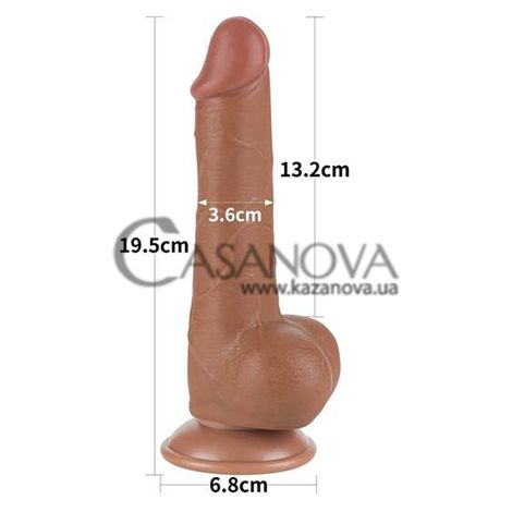 Основное фото Фаллоимитатор реалистичный с подвижной крайней плотью Lovetoy Sliding-Skin Dong Dual Layer Dong 7,5" 6452LVTOY1015 телесный 19,5 см