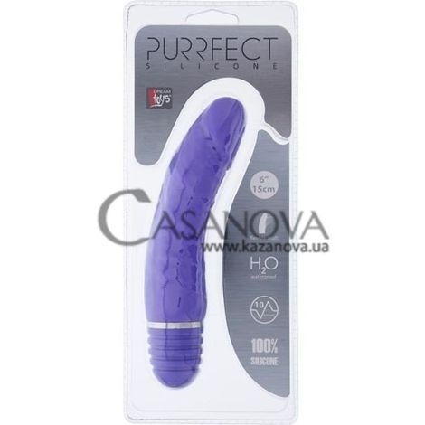 Основное фото Реалистичный вибратор Purrfect Silicone фиолетовый 15 см