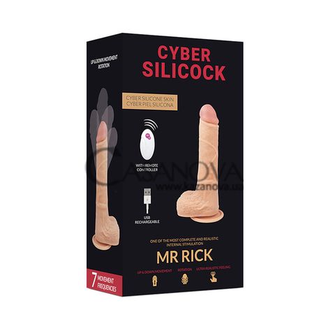 Основное фото Реалистичный ротатор с пульсацией Cyber Silicock Mr Rick телесный 20,9 см