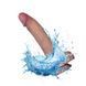Додаткове фото Реалістичний фалоімітатор з рухливою крайньою плоттю Lovetoy 10'' Sliding Skin Pro II Dual Layer Silicone Dong тілесний 25 см